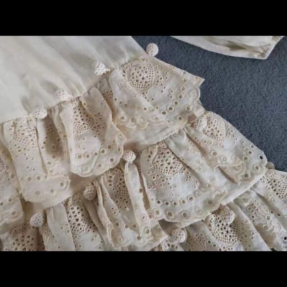 Zimmermann Lyre Trim Ramie Mini Dress - Picture 13 of 15